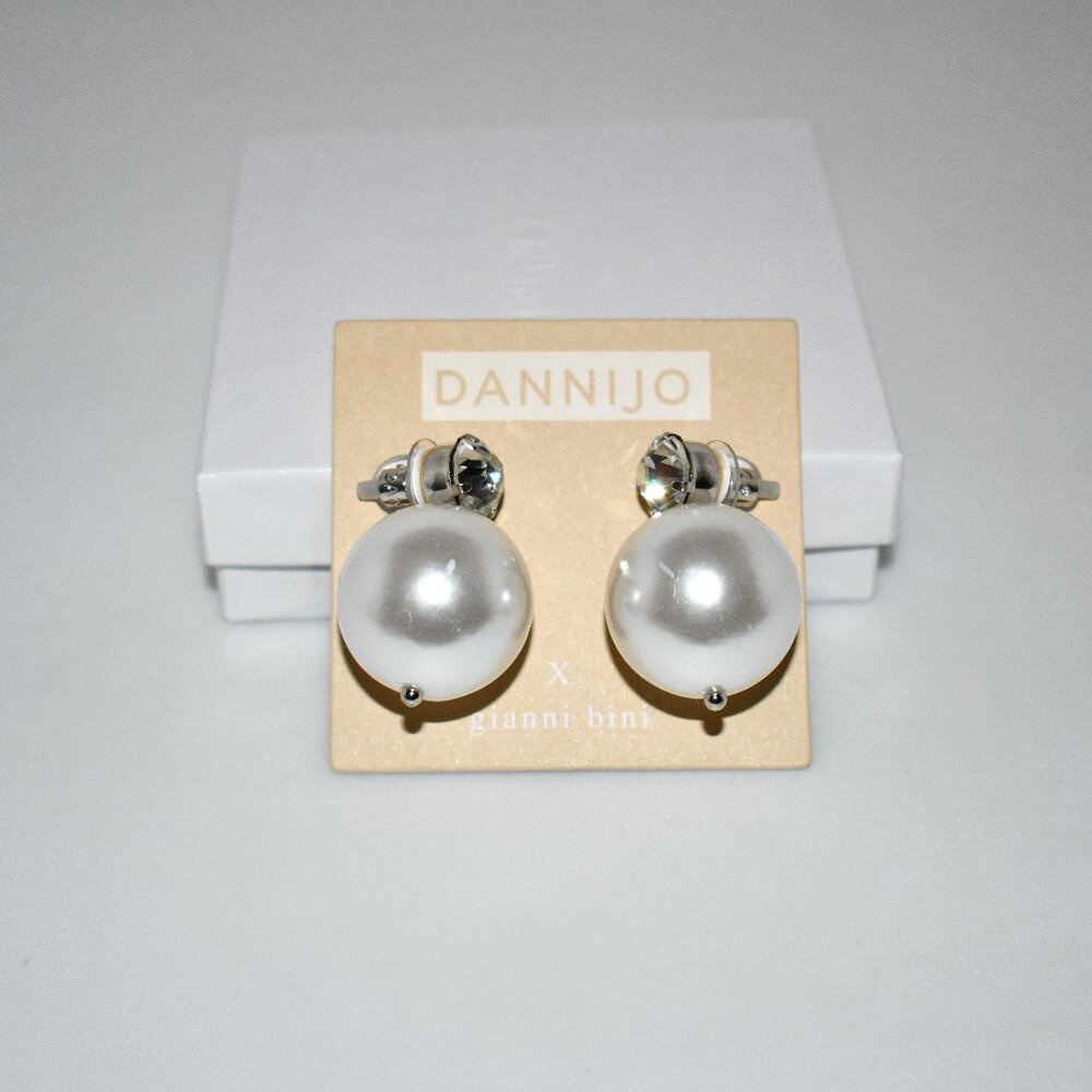 Gianni Bini x DANNIJO Erin Pearl Crystal Statement Stud Earrings #E3005